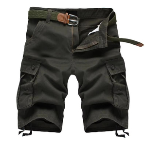 Pantalones Cortos Cargo de Algodón 100% para Hombre, Corte Holgado, Estilo Bermuda, Multibolsillos, Tallas Grandes, Diseño Sólido, Casuales, para Exteriores, ¡Oferta! - Product Image 2
