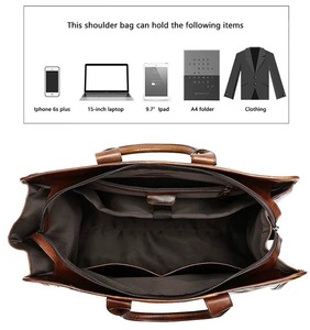 Sac de voyage en cuir véritable de qualité supérieure, grande capacité, marron foncé, sac de week-end pour hommes et femmes, bagage à main durable - Product Image 2