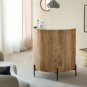 Mueble bar Vandana Prime Arion de madera de mango y mármol - Product Image 1