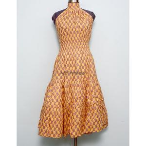 Fabricant et grossiste de robes maxi en coton indien imprimées de fleurs, à épaules dénudées, pour les fêtes d'été, respirantes - Product Image 1