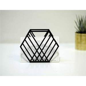 Support de serviettes de luxe en métal martelé doré, distributeur de mouchoirs triangulaire en forme d'éventail, porte-papier en fil métallique noir mat pour restaurant, hôtel, mariage - Product Image 4