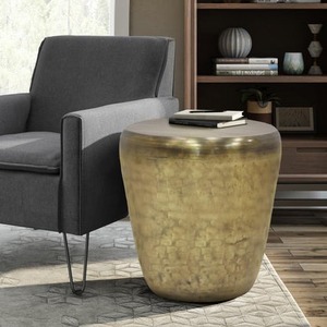 Interior Modern Textured Brass Coffee Table Handmade Contemporary Living Room Furniture Metal <b>Frame</b> Design - Product Image 1