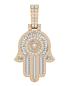 Colgante Hamsa Talismán Amuleto de Buena Suerte Colgante Mano de Fátima Joyería Espiritual Colgante de Plata 925 Colgante de Protección Contra el Mal de Ojo Para Regalo - Product Image 1