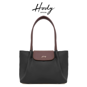 Bolso Tote Casual para Mujer Hany, Nylon Premium, Dos Asas, Cierre de Cremallera, Forma Trapezoidal, Forro de Satén Auténtico, Lujoso, 33cm de Largo - Product Image 1