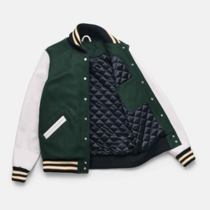 Custom Designed Men's Casual Vintage Baseball <b>Jacket</b> Canvas Fabric <b>Winter</b> <b>Leather</b> Sleeves Chenille Patch Embroidery College Wear - Product Image 5