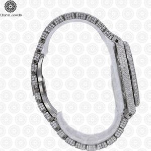 Montre Charm_Jewells en acier inoxydable avec diamants, cadran analogique tonneau, verre saphir, luxe, mode unisexe, fermoir pliant - Product Image 2