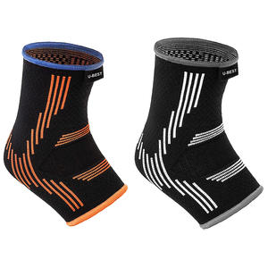 Manchon de compression élastique tricoté respirant pour le sport, protection de la cheville, absorption des chocs, soulagement de la douleur pour les coudes et les genoux - Product Image 2