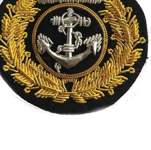 Wholesale High Quality Best Design Custom Hand Made Embroidery Bullion <b>Wire</b> Badges High Quality Eco-Friendly Nickel-Free Luxury - Product Image 3