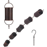 Chaîne de pluie en fer de style traditionnel pour la décoration de jardin et de patio, gouttières en fer de 4 pouces d'épaisseur, couleur personnalisée, vente en gros
