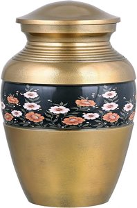 โกศบรรจุอัฐิสำหรับผู้ใหญ่ ดีไซน์ทันสมัย สีทอง ทำจากทองเหลือง ทนทาน งานแฮนด์เมด ขนาด 1.250 ลิตร สำหรับใส่เถ้ากระดูกมนุษย์ วางบนโต๊ะได้ - Product Image 2