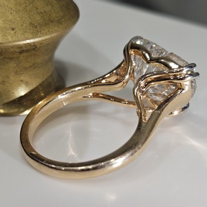 Anillo de Diamantes con Certificado IGI, Claridad VVS, Forma de Corazón, Diamante Cultivado en Laboratorio, Anillo de Boda en Oro Amarillo de 14K para Mujer - Product Image 4