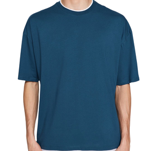 T-shirt Premium Homme 100% Coton Manches Courtes Style Formel Coupe Oversize & Luxe Slim Fit Coton Lourd Matière Polyester-Coton - Product Image 2