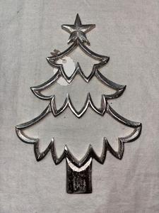 Silver Metal <b>Heart</b> Ornament Molded Metallic Finish Classic Christmas <b>Decoration</b> Indoor Use - Product Image 3