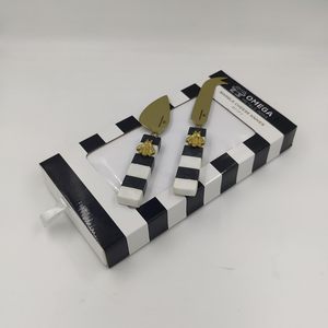 Gold Plated Stainless Steel <b>Cheese</b> Knife <b>Set</b> Bee Handle Modern Simple Design 5 Inch Dishwasher Safe for Home Kitchen Use - Product Image 4