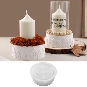 Moule en silicone pour bougie en forme de tasse, de maison, d'arbre, de bougeoir, en plâtre et en ciment - Product Image 5
