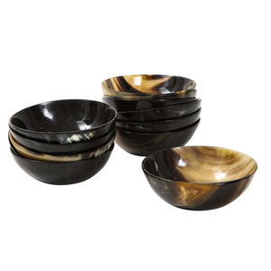 Bol de service en corne 100 % authentique et alimentaire, unique, fait main, en corne de bœuf, bol de service alimentaire en corne de bovin, bol en corne irrégulier à croute irrégulière, bol rond en corne - Product Image 5