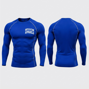 <b>Mens</b> Sports Running <b>Compression</b> Lightweight Spandex/Polyester <b>Compression</b> <b>Shirt</b> Long Sleeves Quick Dry <b>Compression</b> <b>Shirt</b> - Product Image 1