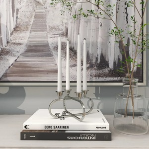 Candelabro Decorativo de Acero Inoxidable de Estilo Antiguo Moderno, Forma Irregular, Decoración para el Hogar, Diseño Duradero - Product Image 5