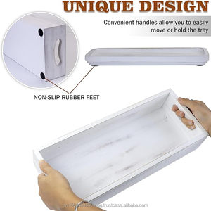 Elegante Bandeja de Madera de Acacia Natural Ecológica con Asa Integrada para Organizar Joyas en la Encimera del Baño del Hogar - Product Image 2