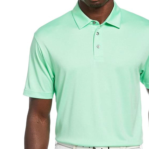 Polo de golf à manches courtes pour homme avec logo personnalisé, de haute qualité, couleur foncée, séchage rapide, respirant, pour les sports de plein air en été - Product Image 5