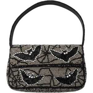 Sac de soirée élégant en métal perlé pour femme avec accents décoratifs faits à la main et style raffiné pour les événements spéciaux - Product Image 4