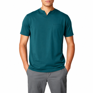Camisetas de Hombre 2026, Cuello en V, Manga Corta, Corte Regular, 100% Algodón Jersey, 220 Gramos, Antiarrugas, Transpirables, Ecológicas, de Secado Rápido - Product Image 3