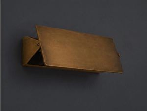 Charlotte Solid Brass Wall <b>Sconce</b> | Mid Century Modern Rotating <b>Light</b> 1960s French Style Minimalist Bronze Wall Lamp Rectangular - Product Image 6