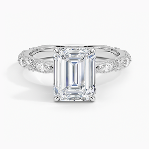 BOJ <b>Ring</b> 0151 <b>Emerald</b> Cut 925 <b>Silver</b> Migraine Prong Setting Solitaire Diamond <b>Ring</b> 2ct D Color VVS1 Moissanite GRA Low Price - Product Image 1