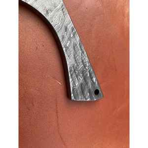 มีดสกินเนอร์เหล็กดามัสกัสแบบปรับแต่งได้ พร้อมด้ามไม้ลาย OEM ปลอกหนังสำหรับล่าสัตว์ - Product Image 6