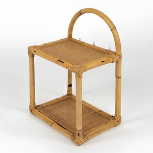 Rattan <b>wall</b> <b>mounted</b> storage racks arched display shelf organizer <b>bookcase</b> holders for bathroom living room - Product Image 3