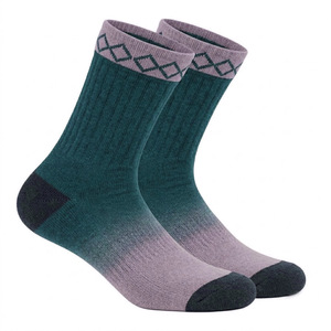 Men's Crew <b>Socks</b> Solid Knitted Breathable Quick Dry Anti-Slip Autumn Green <b>Burgundy</b> Cotton Polyester Spandex - Product Image 3