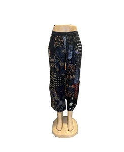 Sarouel patchwork multicolore avec poches Pantalon Harem en rayonne Pantalon d'été pour femmes Vêtements de festival - Product Image 3