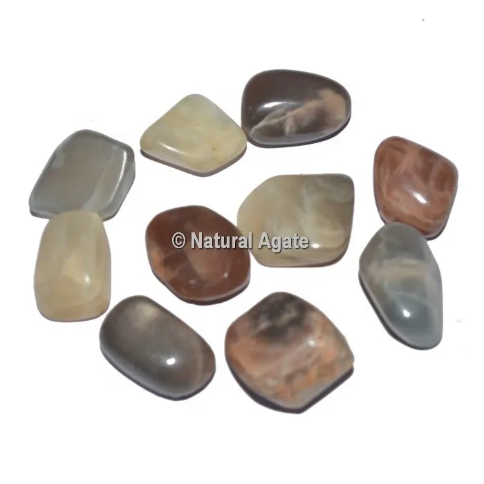 Wholesale Natural Crystal Healing Tumbled Stones indian moonstone Bulk Polished Mixed Aventurine Crystal Tumble Stones