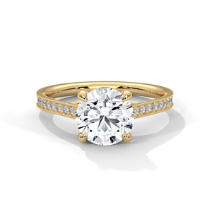Luxurious Round Cut Lab Grown Diamond <b>Ring</b> <b>Crafted</b> From Solid 14K Lab Grown Diamond Best Quality GRA Certified Women Jewelry - Product Image 1