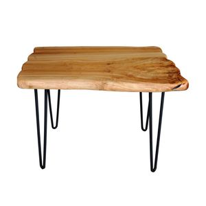 Handcrafted Solid Wood Natural <b>Live</b> <b>Edge</b> 4 Leg Coffee <b>Table</b> with Organic Shape and Sturdy Structure Luxury Living Room Furniture - Product Image 3