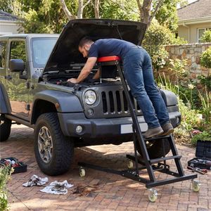 Crawler per Riparazioni Auto Resistente con Capacità di 180 kg, Regolabile a 4 Livelli di Altezza e Pieghevole - Product Image 3