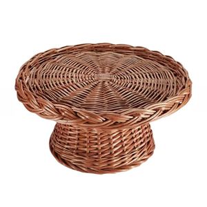 Large Round <b>Rattan</b> Cake Presentation Stand For Luxury Catering Event And Home <b>Dining</b> <b>Table</b> Decoration - Product Image 1