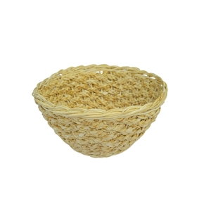 Bandeja Redonda Ecológica Tejida de Ratán y Fibra Marina - Almacenamiento Multiusos para Cocina, Oficina y Decoración del Hogar - Product Image 1