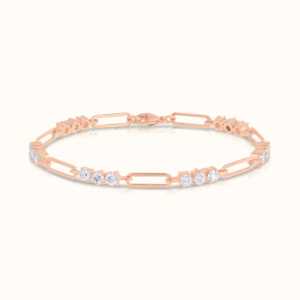 Pulseras de Cadena Fina con Eslabones Redondos de Plata de Ley S925 con Diamantes Cultivados en Laboratorio VVS, Simples y Elegantes, que Atraen la Buena Fortuna, para Damas - Product Image 2