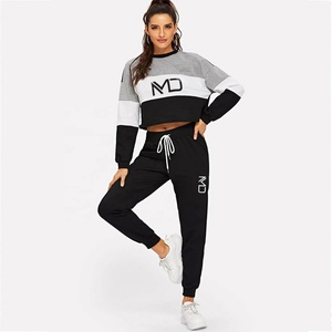 Wholesale Women Tracksuit <b>Set</b> Two Piece Jogging Suit Custom Logo Sportswear Clothing Supplier - Product Image 2