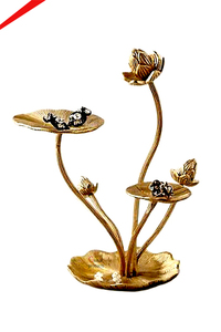 Double-Tier Tree Design Aluminum Metal Cake Stand Decoration <b>Tool</b> for Wedding Catering Tableware & Dessert Cupcake Holder - Product Image 2