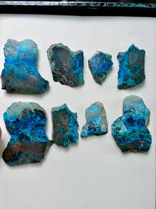 Rodajas de Azurita Cruda Natural con Crisocola y Malaquita, Espécimen Mineral en Matriz, Lámina de Cristal al por Mayor para Decoración del Hogar y Joyería - Product Image 3