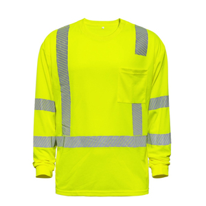 Camisa de Trabajo de Manga Larga Reflectante de Alta Visibilidad para Hombre, Ropa de Seguridad de Poliéster, Uniforme de Alta Visibilidad - Product Image 4