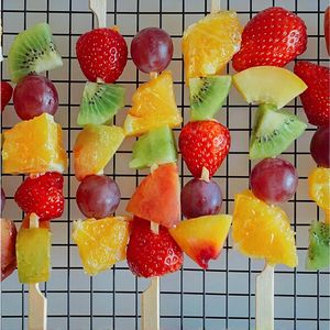 Spiedini in bambù da 10 pollici per grigliare, barbecue, shish kebab e frutta - Spiedini piatti in legno per cucina, dimensioni opzionali, 3 accessori per barbecue - Product Image 3
