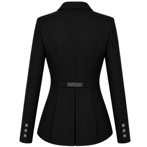 Blazer Negro Personalizado para Mujer, Corte Entallado, Manga Larga, Formal, para Oficina, Uniforme de Negocios, con Logotipo Personalizado en el Pecho - Product Image 2