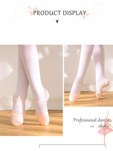 BOLD Smart <b>Women's</b> Soft Ballet <b>Shoes</b> Canvas Upper Cotton Fabric Lining Stretch Fabric Flat Heel Half Soles Adult - Product Image 2