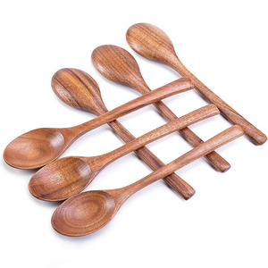 Cuchara de madera de diseño moderno para helados y batidos, cucharas de té de madera noble de gran calidad. - Product Image 2