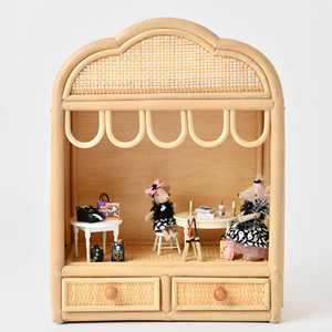 Théâtre de marionnettes ludique pour enfants, théâtres de table en rotin, petits marionnets, scène, jouets inspirés de Montessori - Product Image 5