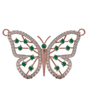 Metarock jewelrys-conector de oro rosa de 14K con forma de mariposa - Product Image 1