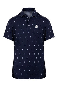 Polo de golf personnalisé de haute qualité en polyester et élasthanne avec col à revers, vente en gros, chemise de golf pour hommes imprimée par sublimation - Product Image 2